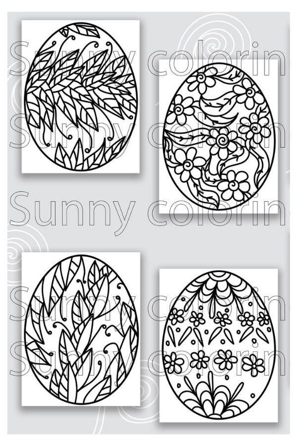 Sunny Coloring's Ukrainian Easter egg coloring books have enough pages to share