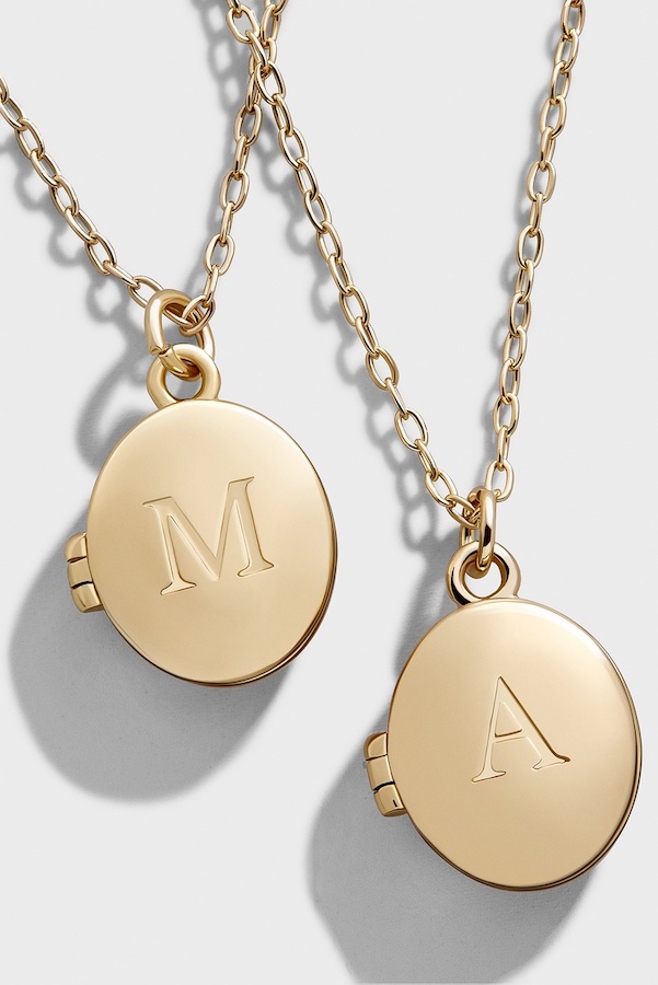 This beautiful initial locket from Bauble Bar is only $15! Makes a thoughtful Mother's Day gift
