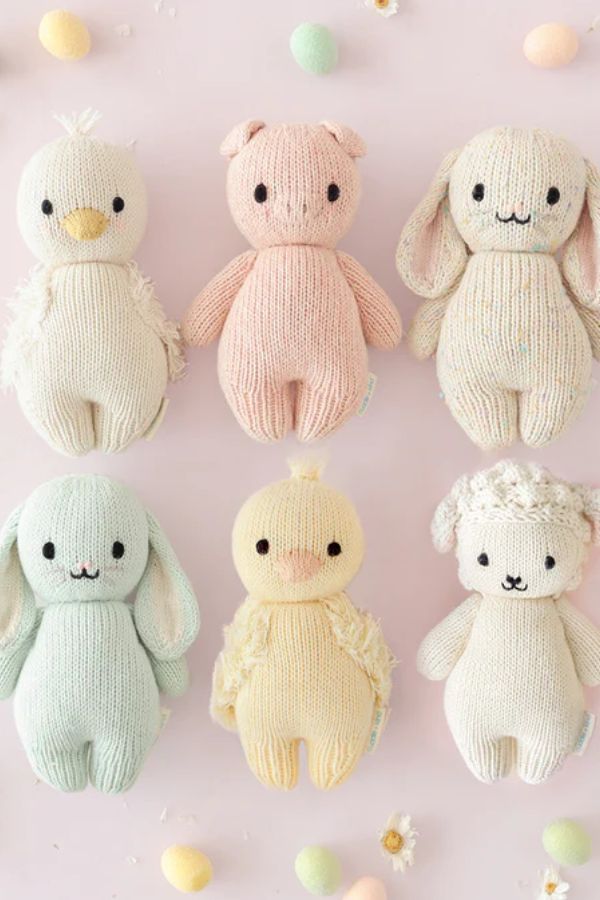 Cuddle & Kind's new Spring Baby Animal Collection is perfect for a baby's first Easter basket.