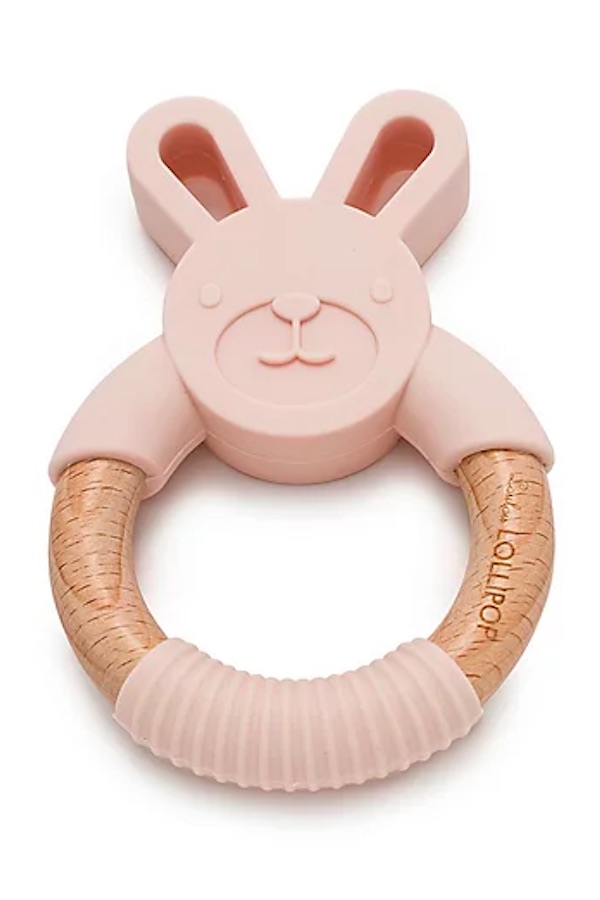 Adorably bunny teether for baby's first Easter from LouLou Lollipop