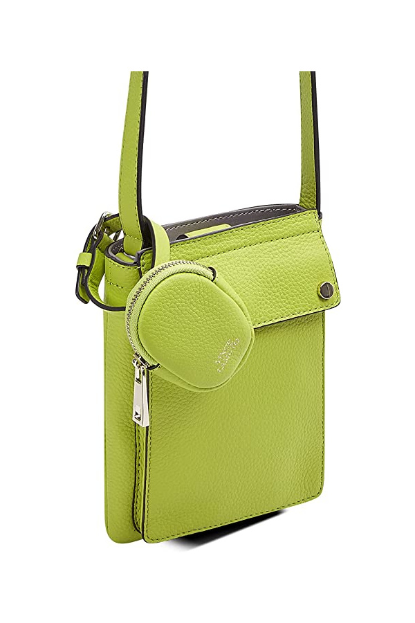 How to wear lime green: Vince Camuto lime green crossbody bag