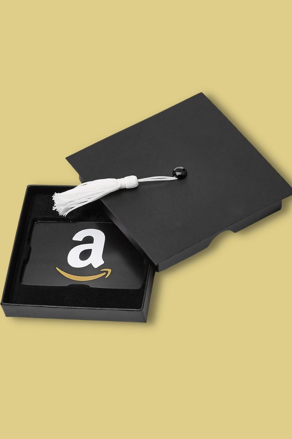 Amazon's graduation-themed gift card holder makes it easy to send a gift to a graduate
