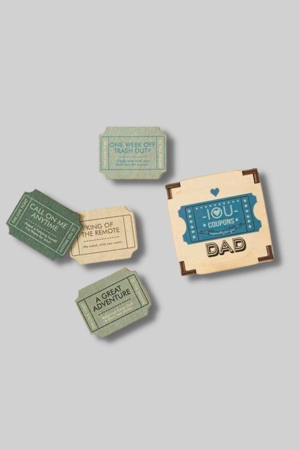 This unique wooden box of IOU vouchers will help dad extend Father's Day beyond Sunday