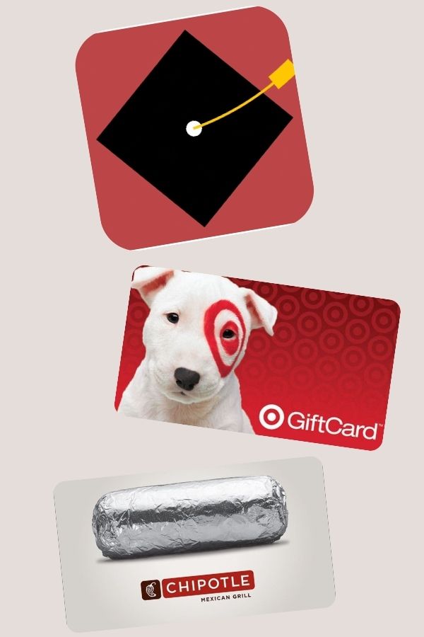 Paypal's combo gifts, like the Recent Grads shown here, allow you to send a digital gift to your favorite graduate