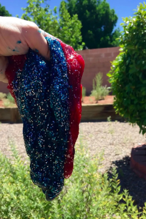 Follow this recipe for Fourth of July slime