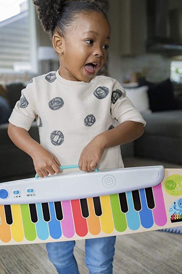 Portable electric keyboard from Baby Einstein and Hape | Cool first birthday gifts