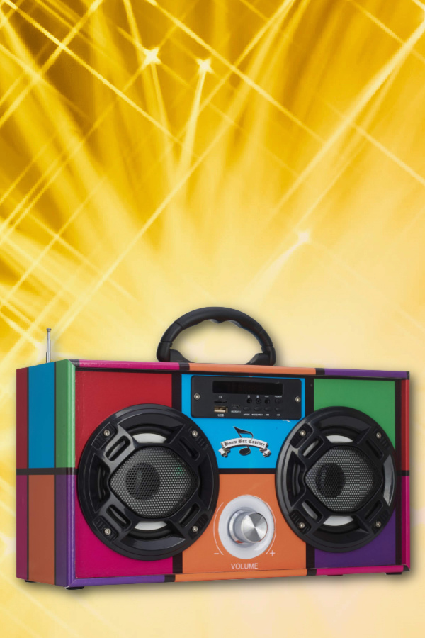 This mini retro boombox makes a great birthday gift | 2022 birthday gift guide for kids
