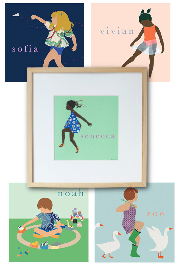 Best first birthday gift ideas: Ida Pearle's personalized children's artwork with a custom name