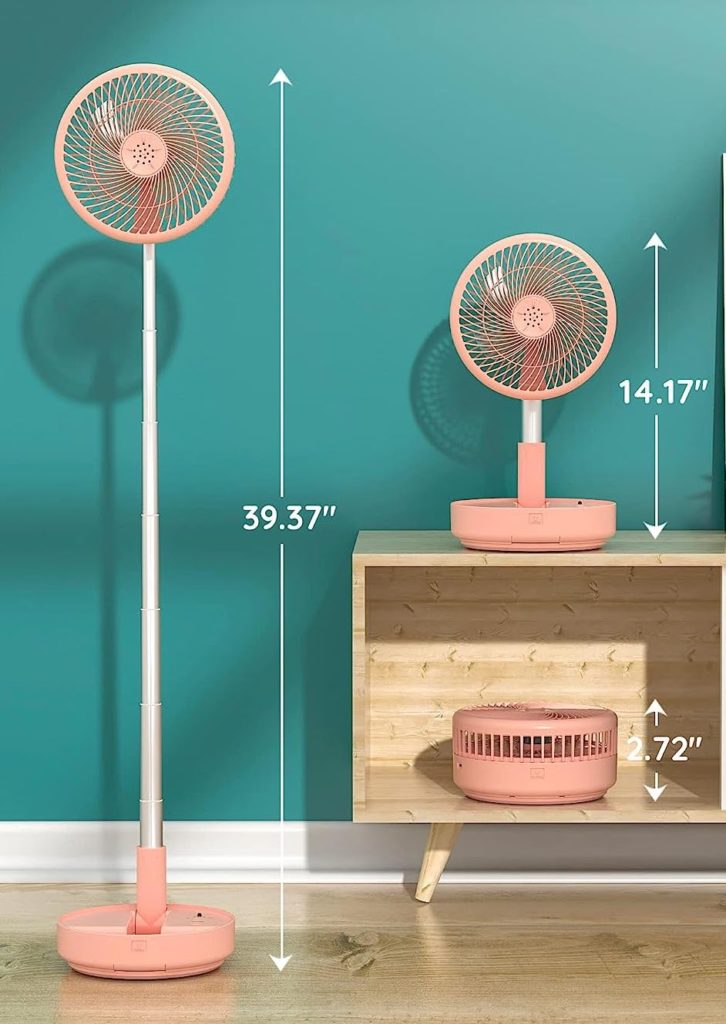 This convertible fan is great for small dorm rooms, converts from desk to standing fan, and runs on a USB-C charge 