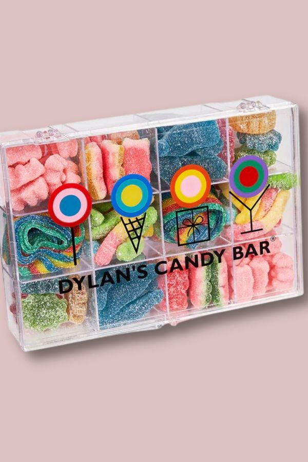 Dylan's candy bar's sour candy tackle box makes a cool birthday gift for a teen with a sweet tooth