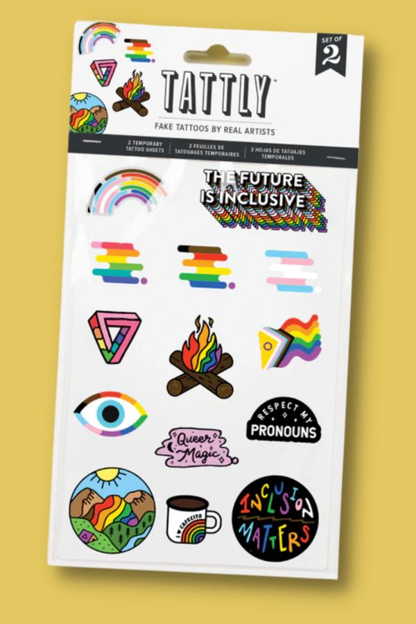 Tattly inclusive Pride tattoos | Cool gifts for teens