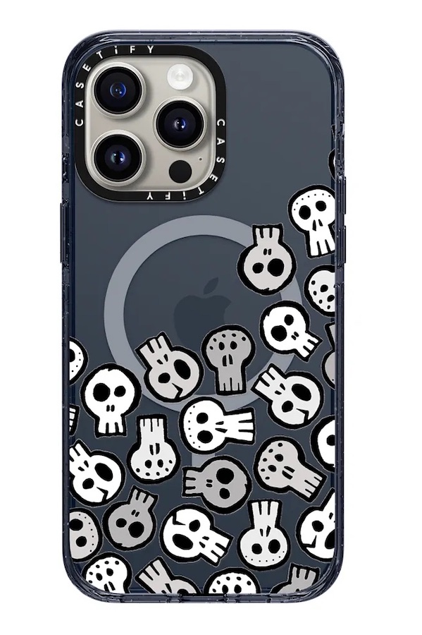 Cool Halloween gifts for teens: Fun dancing skull case at Casetify