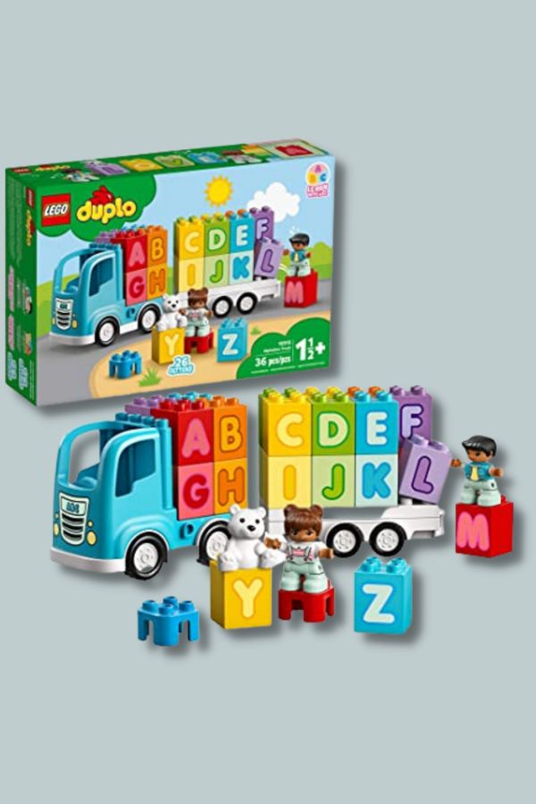 This colorful DUPLO My First Alphabet Truck makes a cool gift for 2 year olds