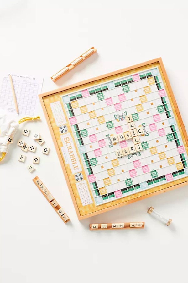 This beautiful Scrabble game from Anthropologie makes a wonderful gift