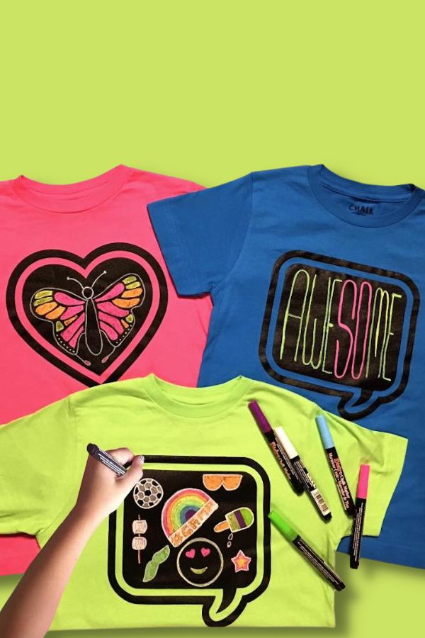 Chalkboard tee-shirt kit | The coolest 6 year old gift