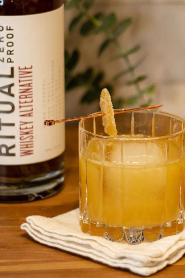 Grab a mocktail kit, like this ginger-whiskey mocktail, from Dry Goods Beverage Company | Mother in law gifts