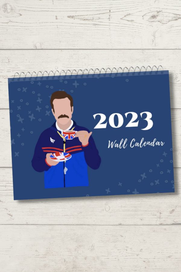 Ted Lasso 2023 wall calendar from Golden HR Graphics will make it easier to count the days to Season 3.