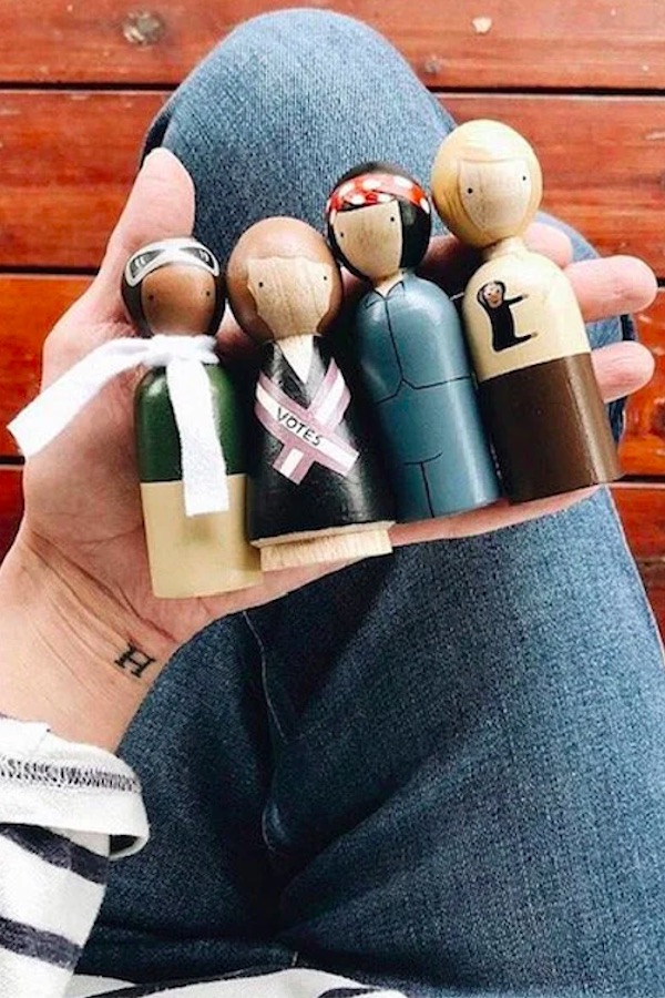 Handmade trailblazers collectible peg dolls from Goose Grease | The coolest gifts for 7 year olds