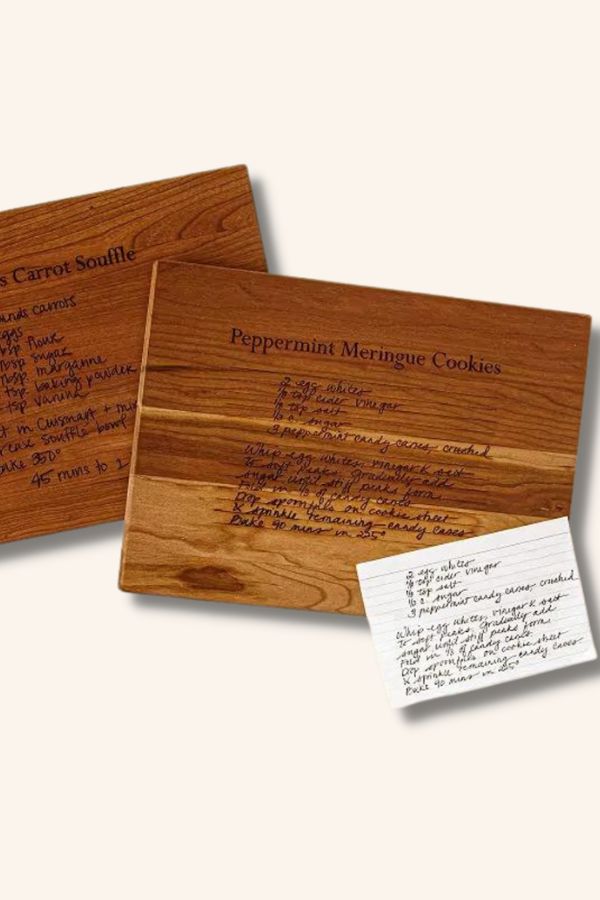 This custom family recipe board will make a special mother-in-law gift.