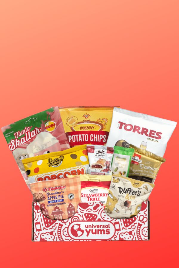 Universal Yums international snack subscription are a tasty gift for a college student.