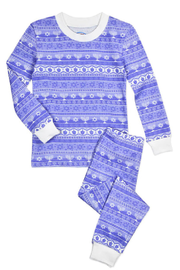 Hanukkah fair isle pattern pajamas: cool Hanukkah gifts for kids (and adults) 2022