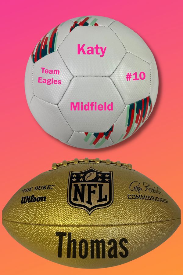 Not just for show, these personalized sports balls can really be used!