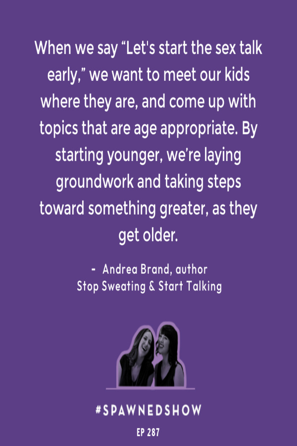 Sex talk tips from author Andrea Brand on Spawned