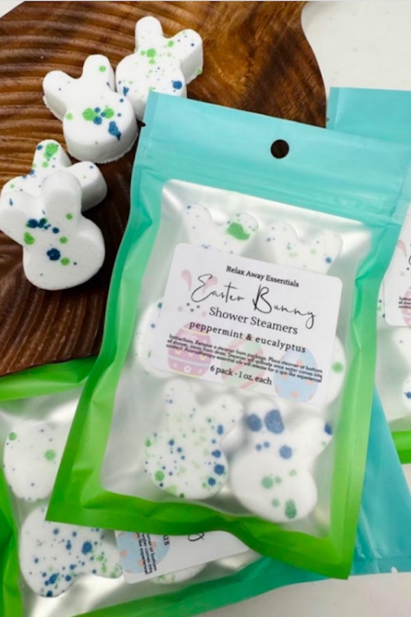 Easter bunny shower steamers from RelaxAway Essentials make a great teen gift.