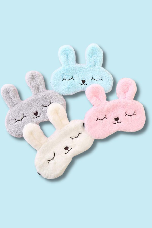 Non-candy Easter basket gifts under $15: Funny bunny sleep masks in set of 4.