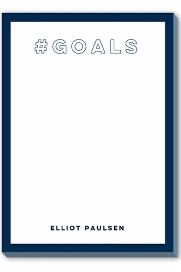 Cool Father's Day gifts under $20: Hashtag goals personalized notepad