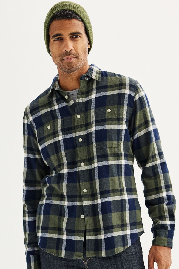 Father's Day gifts under $20: Men's flannel button-down in 20 colors at Kohl's