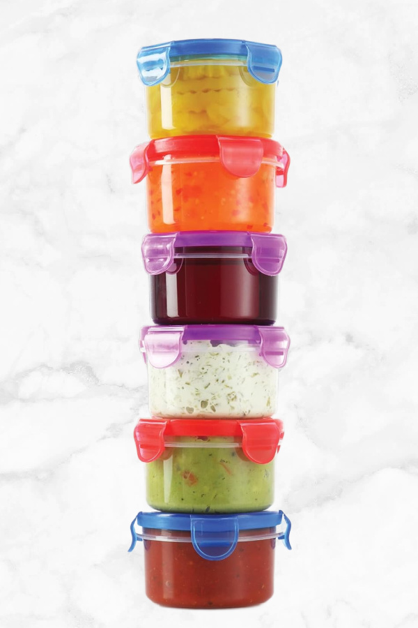 School Lunch Box Accessories: Reusable condiment containers for dressings and dips