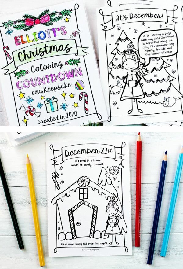 Samantha B Designs' customizable Printable Advent Calendar PDF can be reused year after year.