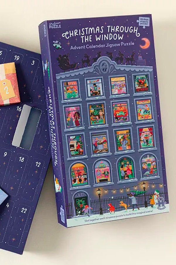 This puzzle Advent Calendar from Uncommon Goods has 24 mini puzzles that combine to a single scene.