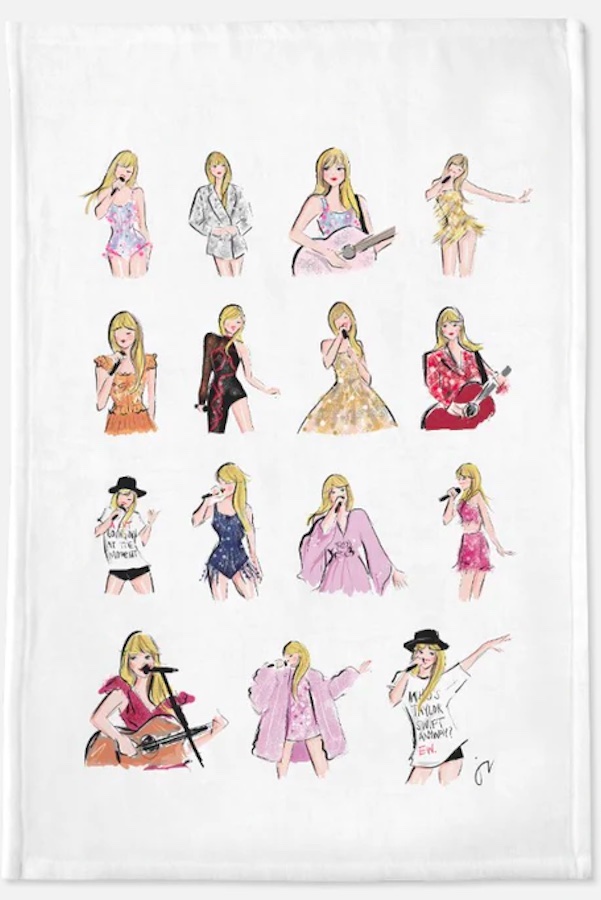Jennifer Vallez's blanket features Taylor Swift's many Eras outfits | The best Taylor Swift gifts