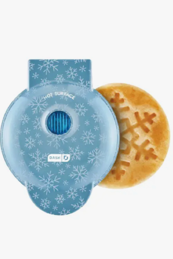 Gifts under $15: Dash Mini Waffle Maker: snowflakes, dreidels, snowmen and more!