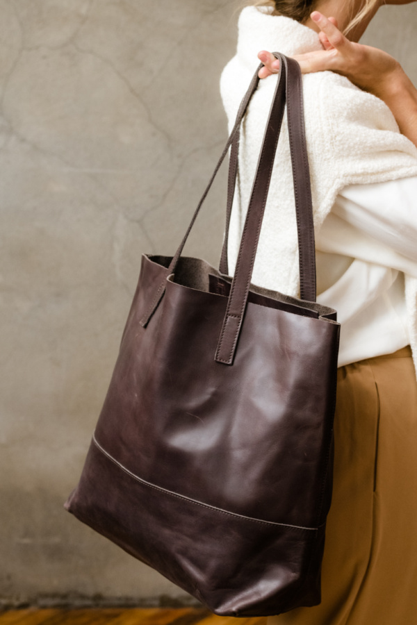 Mamuye leather tote giving back to women in need: on sale at Able