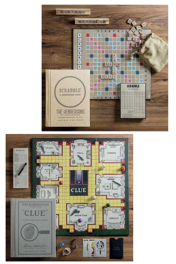 Personalized vintage-style board games are great for family game nights!