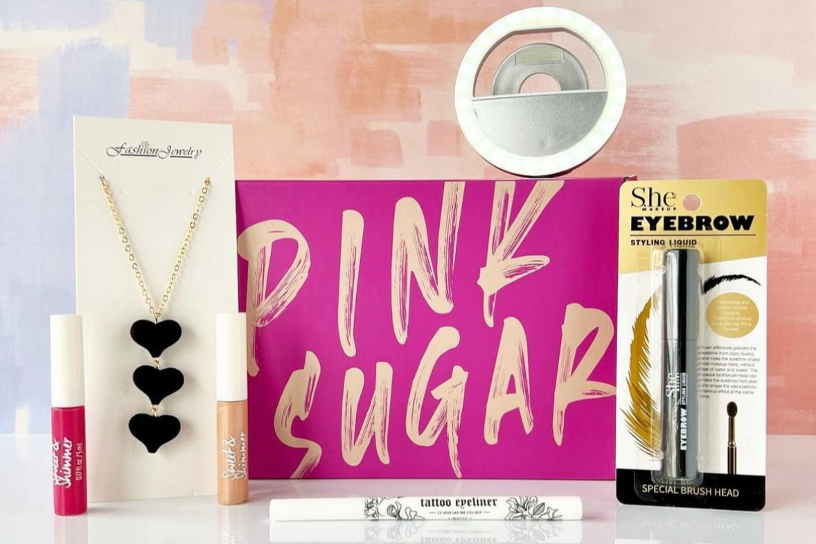 Pink Sugar beauty box is Black-owned and comes with 5 full size items each month | gifts under $15