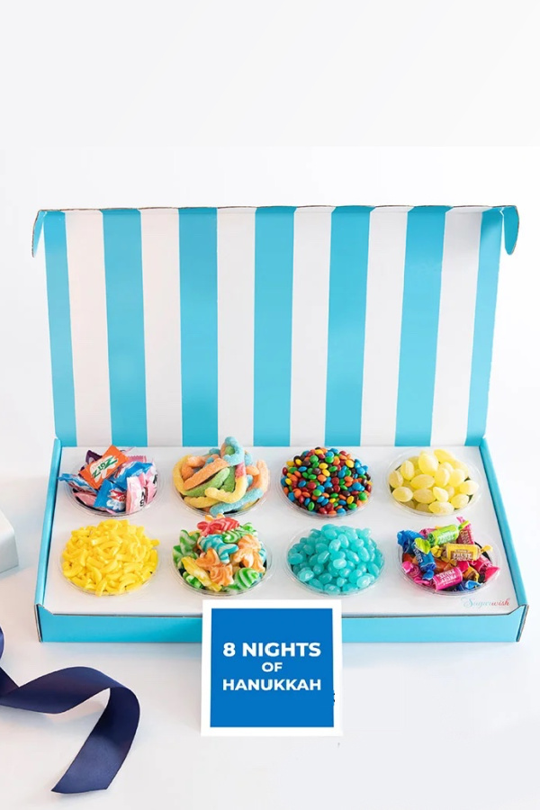 Sugarwish Hanukkah treat box lets kids pick out their own 8 favorite treats to be delivered!
