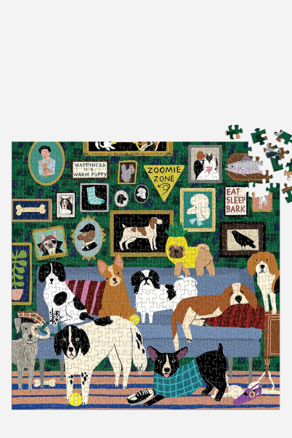 Kids gifts under $15: Galison's 500-piece lounge dogs puzzle 