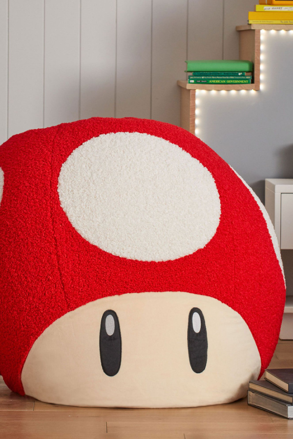 Best gifts for 6 year olds: Super Mario Mushroom bean bag chair