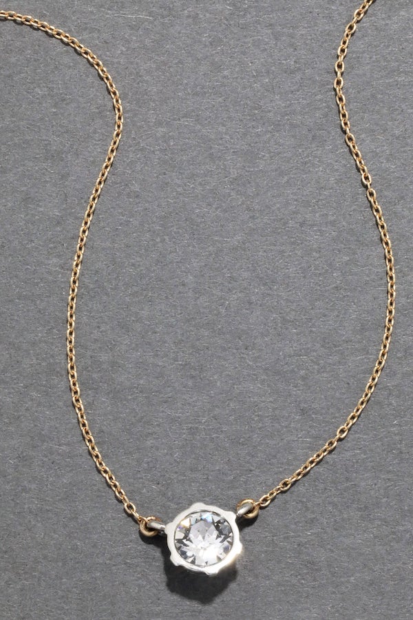 Best gifts for girlfriends: 14k solitaire necklace by Alexis Bittar