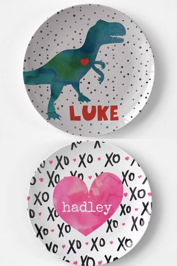 The best Valentine's gifts on Etsy for Kids: personalized dishes from Harper Livingstone