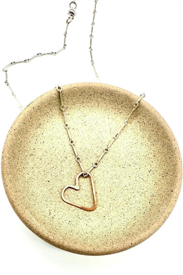 Best Valentine's gifts on Etsy for Teens: The Pink Locket's heart shaped necklace