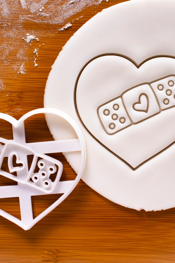Anti-Valentines Gifts: Bandaged Heart cookie cutter from Bakerlogy