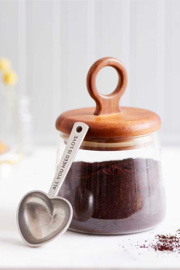Best Valentine Gifts for him on Etsy: Beehive heart coffee scoop