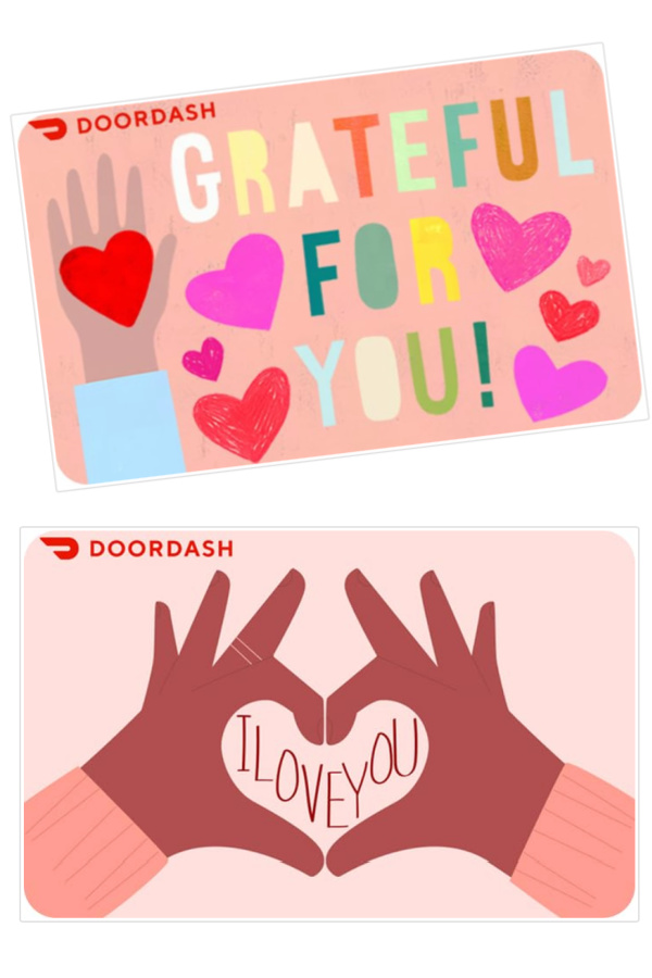 Valentine's gifts for people who hate Valentine's Day: A gift card to their favorite delivery service so you can avoid the overpriced Vday restaurant dinner and stay in 