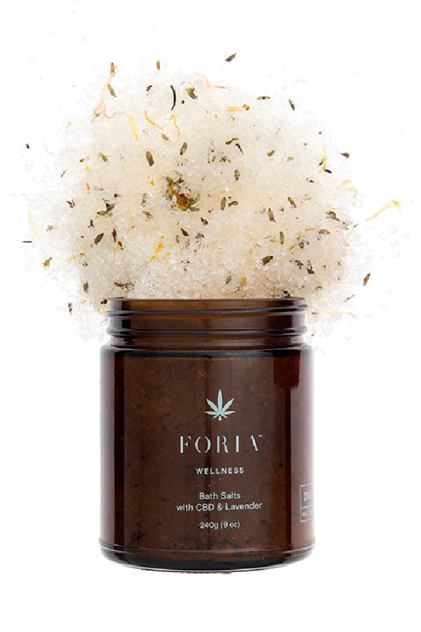 Best gifts for girlfriends: Foria Wellness Bath Salts with Lavender + CBD | Valentines Gifts