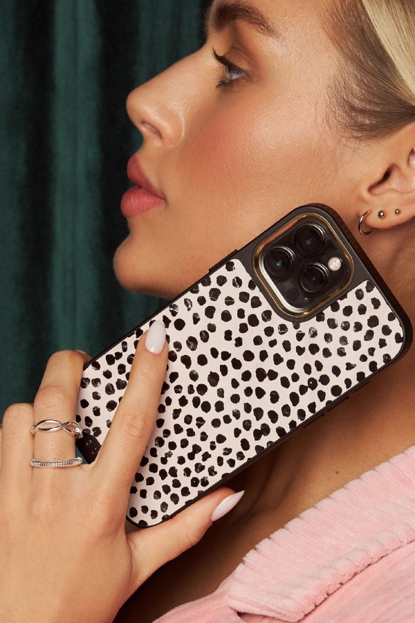 Burga stylish phone cases in Almond Latte: An update to polka dots and animal prints